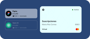 Tarjetas de crédito virtuales para suscripciones