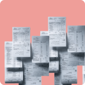 facturas con fondo rosa