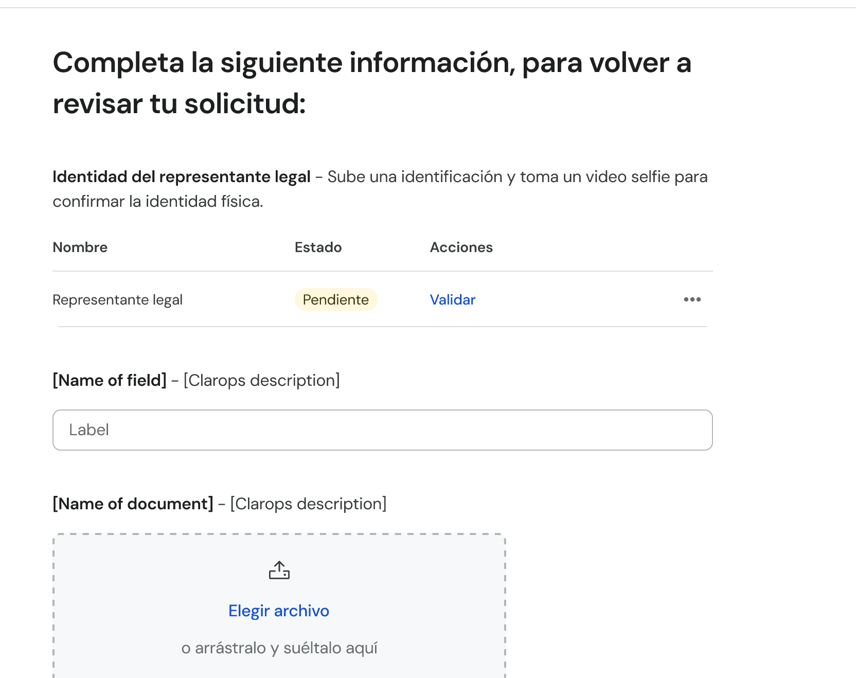 Paso 5 — Validación del Representante Legal