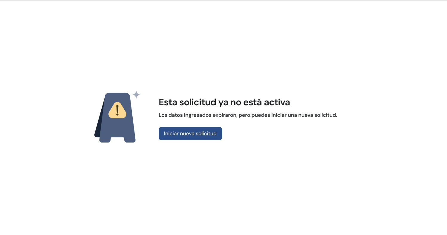Notificación de solicitud no aprobada